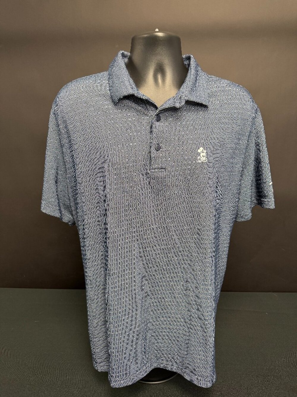 Dark Blue Striped Disney Polo